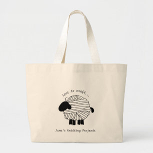 Sac fourre-tout du projet de Tricot du mouton de Y