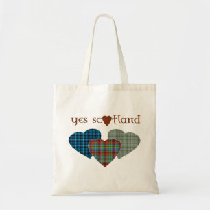 Sac fourre-tout écossais à coeurs d'amour de