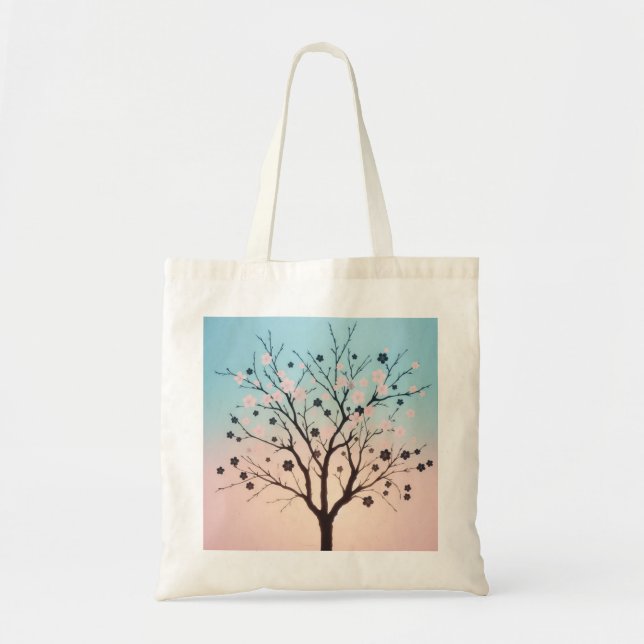 Sac fourre-tout élégant à fleurs de cerisier (Devant)