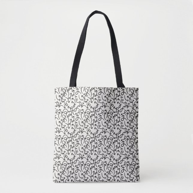 Sac fourre-tout élégant avec Motif Abstrait (Devant)