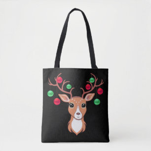 Sac fourre-tout élégant cerf de Noël