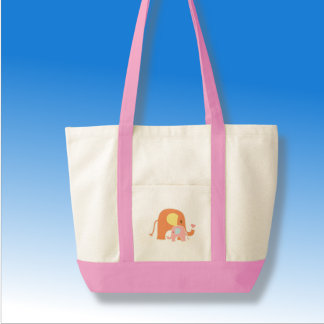 Sac fourre-tout éléphant bébé fille rose