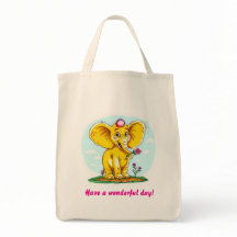 Sac fourre-tout éléphant mignon – “Passez une merv