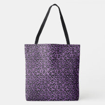 Sac fourre-tout Empreinte de léopard pourpre foncé