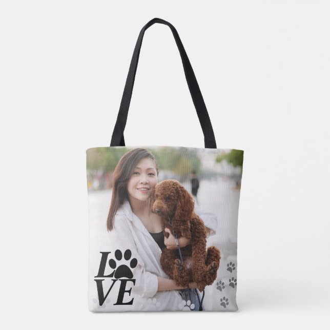 Sac fourre-tout Empreinte de patte AMOUR personnal (Dos)