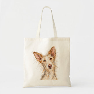 Sac fourre-tout en art de chien dessiné à la main