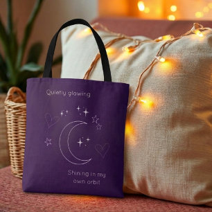 Sac fourre-tout en art linéaire céleste violet per