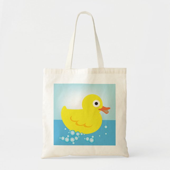 Sac fourre-tout en caoutchouc jaune à canard (Devant)