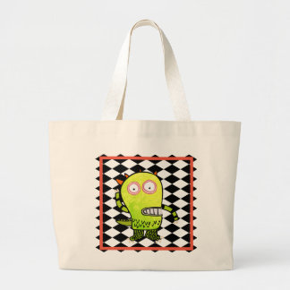 SAC FOURRE-TOUT EN COTON AVEC HAPPY MONSTER DESIGN