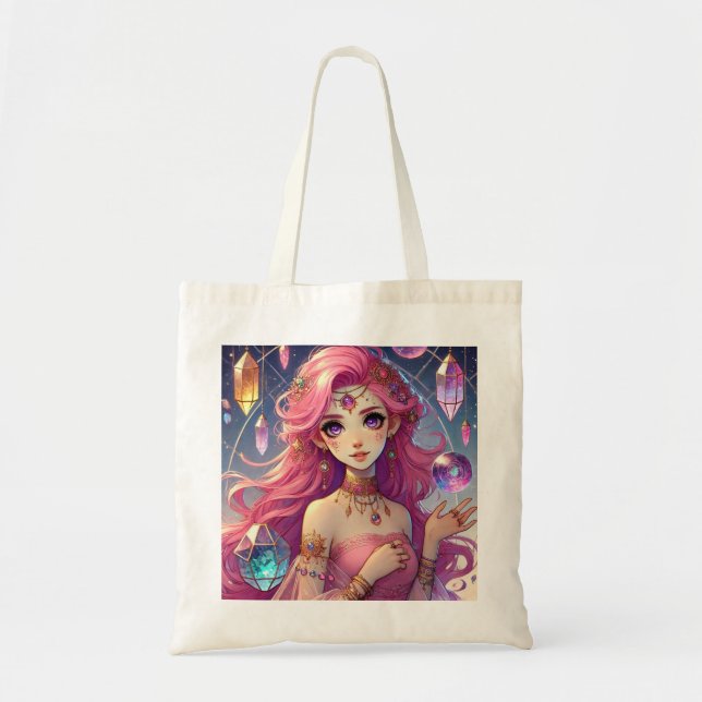 Sac fourre-tout en cristal de rêve rose (Devant)