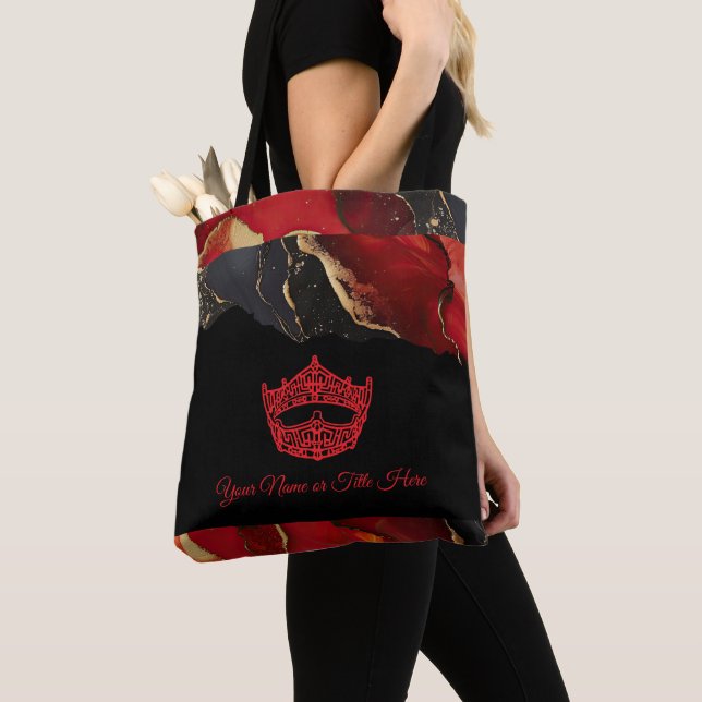 Sac fourre-tout en marbre d'encre de couronne amér (De près)