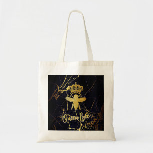 SAC FOURRE-TOUT en marbre noir et or QUEEN BEE