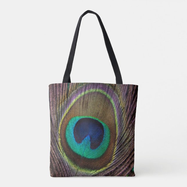 Sac fourre-tout en plumes de paon (Dos)