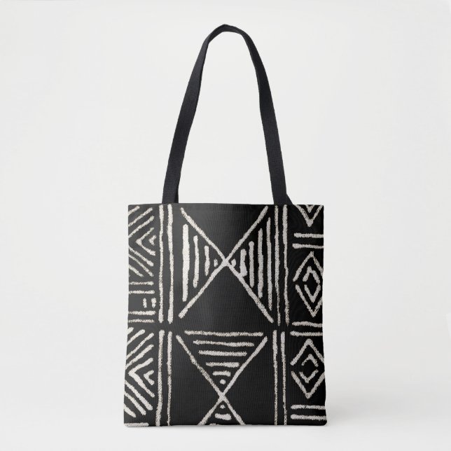 Sac fourre-tout en tissu de boue noire (Devant)