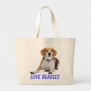 Sac fourre-tout en toile avec chiot Beagle mignon