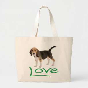 Sac fourre-tout en toile avec chiot Beagle mignon