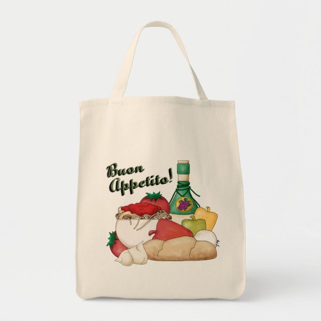 Sac fourre-tout en toile Buon Appetito (Devant)
