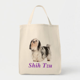 Sac fourre-tout en toile de marionnettes Shih Tzu