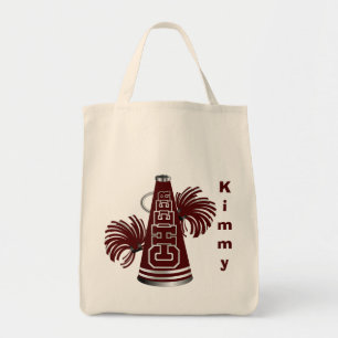 Sac fourre-tout en toile de Pom-pom girl maroon