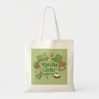 Sac fourre-tout en toile esthétique "Matcha Girlie