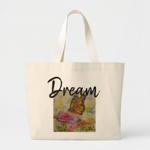 Sac fourre-tout enorme à toile de papillon rêveu