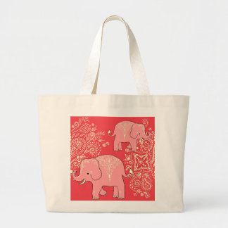 Sac fourre-tout enorme à toile d'éléphants doux