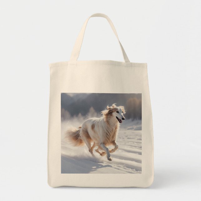Sac fourre-tout épicerie Borzoi Elegant (Devant)