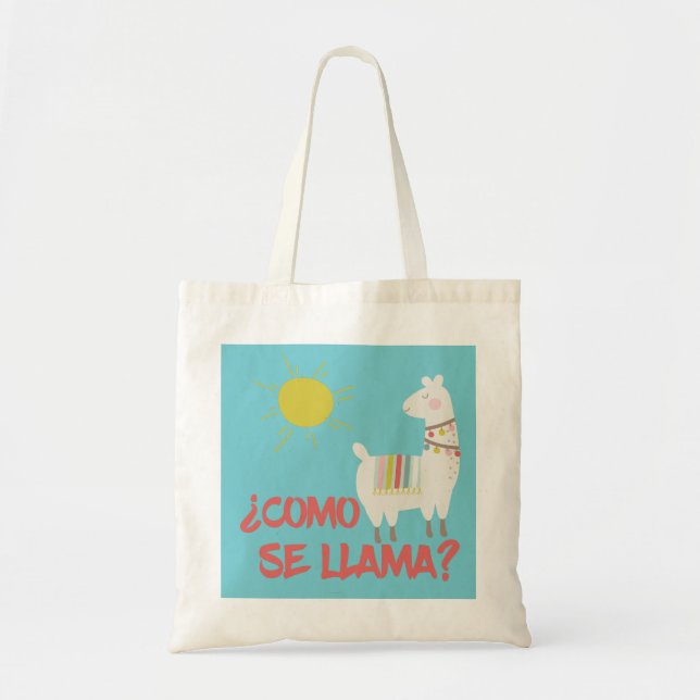 Sac fourre-tout espagnol drôle à calembour de lama (Devant)
