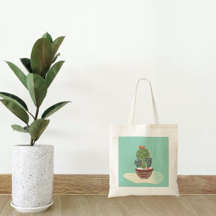 Sac fourre-tout esthétique avec plante mignonne