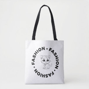 Sac fourre-tout esthétique chat mode circulaire mi