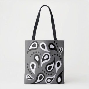 Sac fourre-tout esthétique rétro noir et blanc Pai
