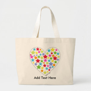 Sac fourre-tout étoilé à coeur