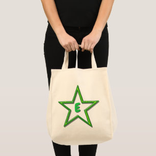 Sac fourre-tout - Étoile verte avec initial
