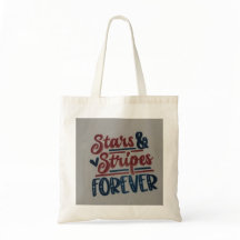 Sac fourre-tout étoiles et rayures pour toujours
