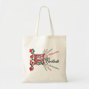 sac fourre-tout "F es para Feliz Navidad"