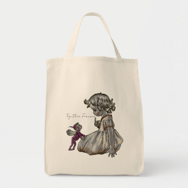 Sac fourre-tout Fée Enfant Ensemble Pour toujours (Devant)