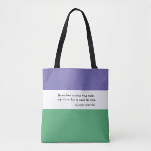 Sac fourre-tout féministe avec Citation de Magdale
