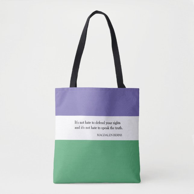 Sac fourre-tout féministe avec Citation de Magdale (Devant)