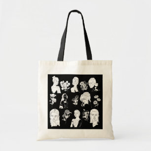 Sac fourre-tout FEMMES & FLEURS (B&W)