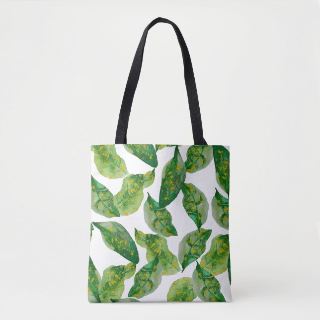 Sac fourre-tout feuille vert (Devant)
