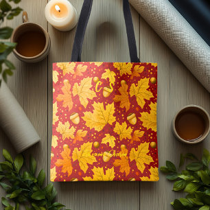 Sac fourre-tout Feuilles d'érable dorées qui tombe