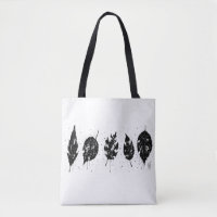 Sac fourre-tout Feuilles mortes à l'encre estompée