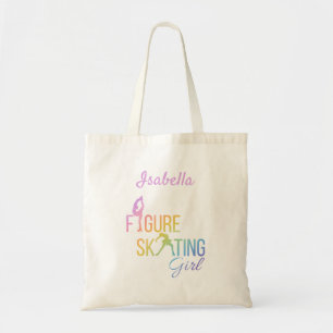 Sac fourre-tout Figure patinage fille arc-en-ciel
