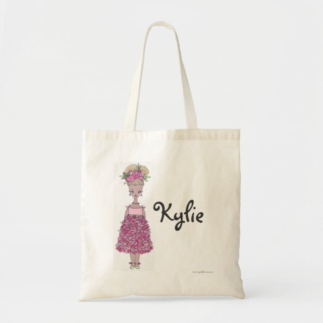 Sac fourre-tout Fille Fleur - Personnalisé - Kylie (Devant)