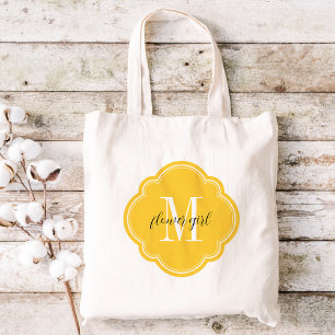 Sac fourre-tout Fille Monogramme Jaune