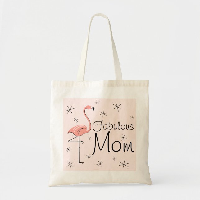 sac fourre-tout Flamant rose rose 'Fabulous Mom' (Devant)
