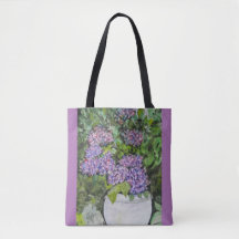 Sac fourre-tout fleur d'hortensia