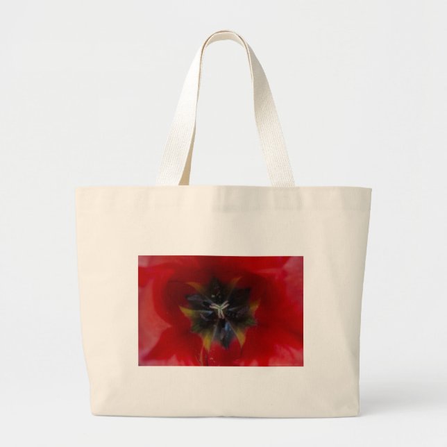 Sac fourre-tout fleur rouge (Devant)