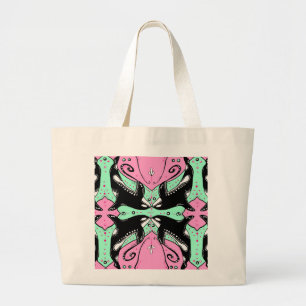 sac fourre-tout fleuri à toile d'épaulard d'orqu