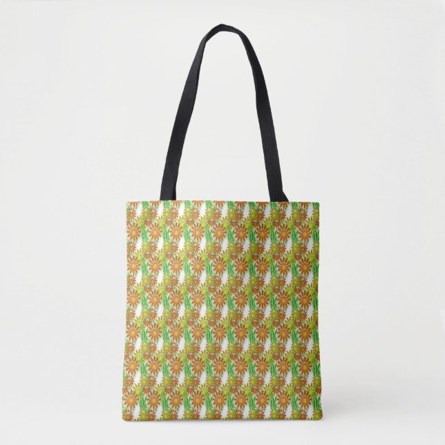 Sac fourre-tout - Fleurs tridimensionnelles (Devant)
